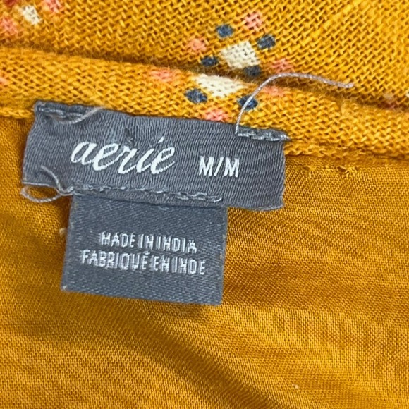 AERIE M Marigold Shoulder‎ Tie Layered Romper Summer Vacation - Picture 11 of 13